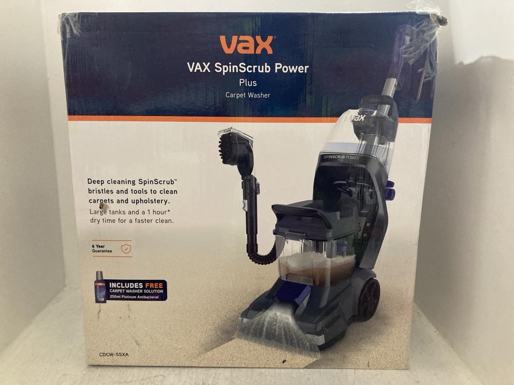 Lot 211  
            Chesterfield SR47 - Parcel Delivery Only 

                
VAX SPINSCRUB POWER CARPET CLEANER ORIGINAL RRP £149 (LOCATION: A6)