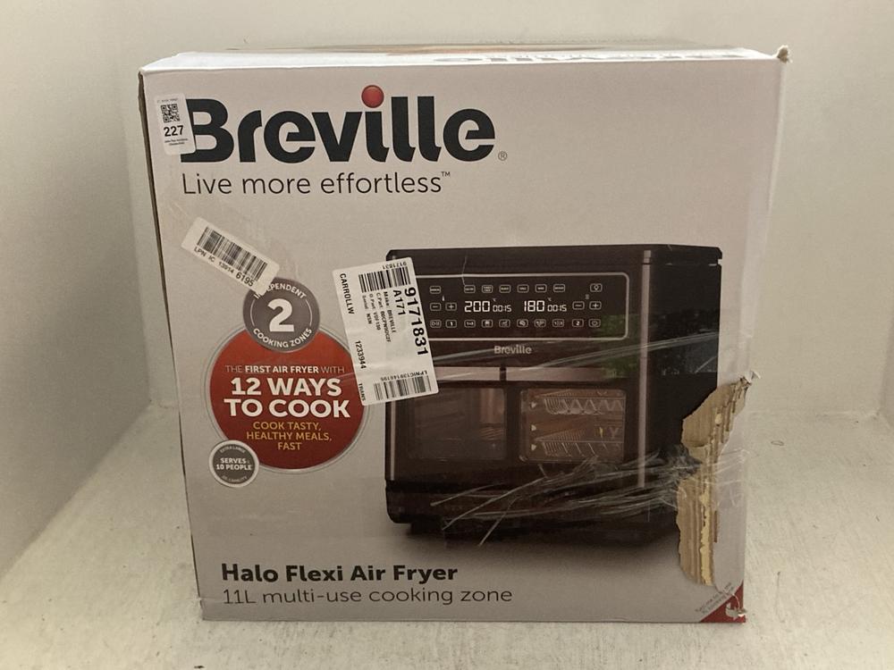 Lot 227  
            Chesterfield SR47 - Parcel Delivery Only 

                
BREVILLE 11L HALO FLEXI AIR FRYER ORIGINAL RRP £130 (LOCATION: A7)