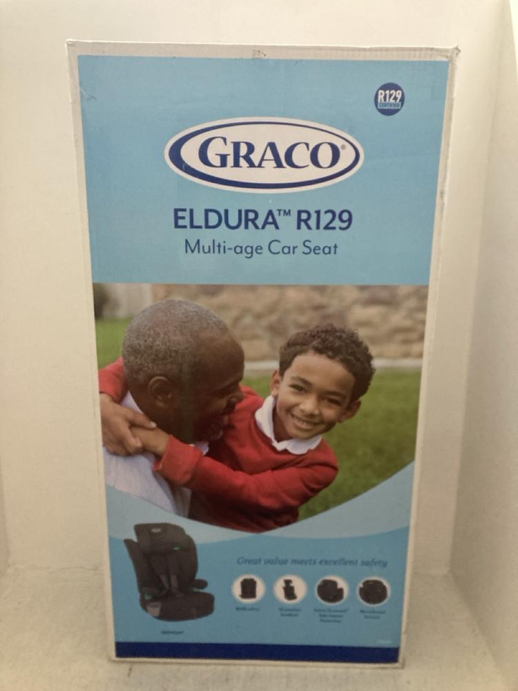 Lot 236  
            Chesterfield SR47 - Parcel Delivery Only 

                
GRACO ELDURA R129 CAR SEAT (LOCATION: A7)