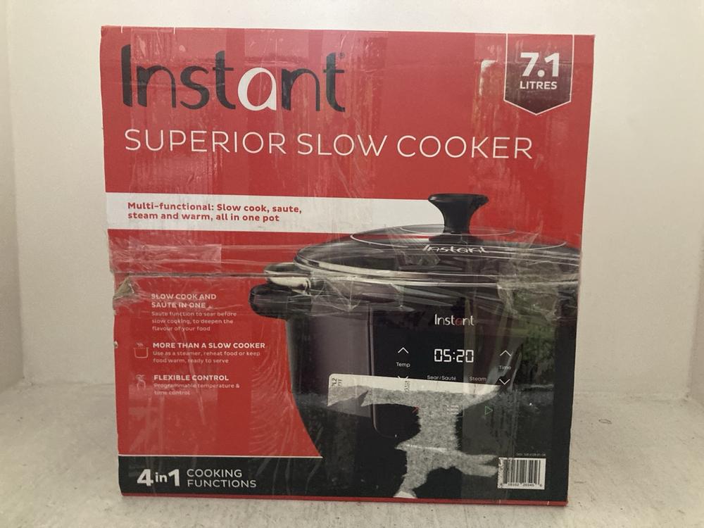 Lot 247  
            Chesterfield SR47 - Parcel Delivery Only 

                
INSTANT 7.1L SUPERIOR SLOW COOKER (LOCATION: A8)