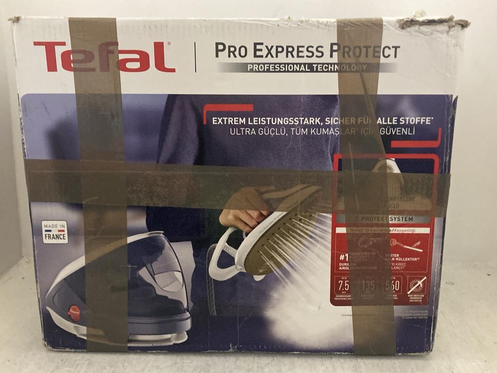 Lot 262  
            Chesterfield SR47 - Parcel Delivery Only 

                
TEFAL PRO EXPRESS PROTECT STEAM GENERATOR IRON ORIGINAL RRP £339 (LOCATION: A9)