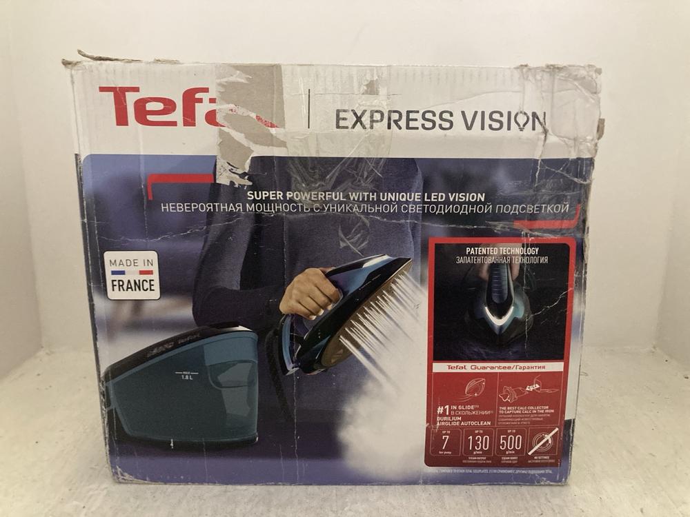 Lot 263  
            Chesterfield SR47 - Parcel Delivery Only 

                
TEFAL EXPRESS VISION STEAM GENERATOR IRON ORIGINAL RRP £350 (LOCATION: A9)