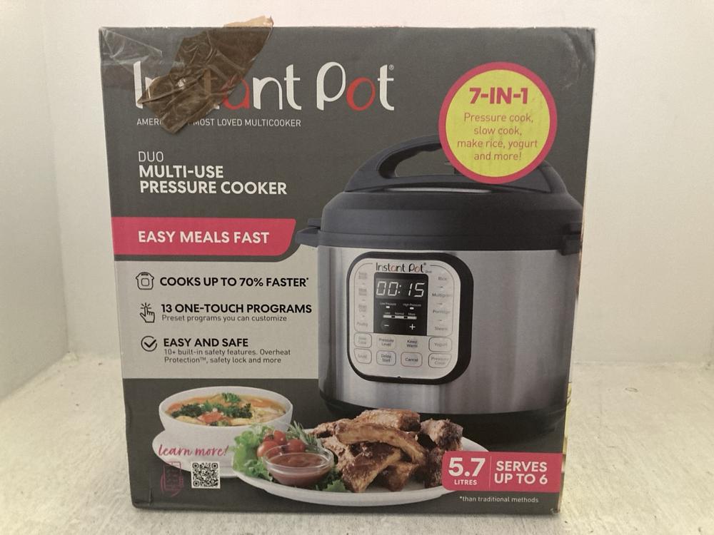 Lot 275  
            Chesterfield SR47 - Parcel Delivery Only 

                
INSTANT POT 5.7L DUO PLUS MULTI COOKER ORIGINAL RRP £129 (LOCATION: A9)
