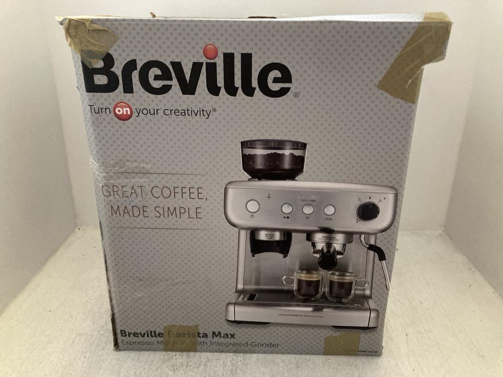 Lot 280  
            Chesterfield SR47 - Parcel Delivery Only 

                
BREVILLE BARISTA MAX ESPRESSO MACHINE ORIGINAL RRP £449 (LOCATION: A9)