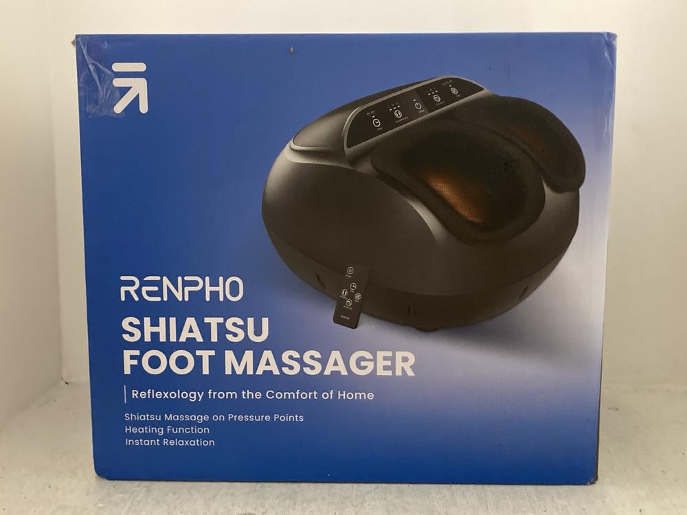Lot 289  
            Chesterfield SR47 - Parcel Delivery Only 

                
RENPHO FOOT MASSAGER WITH HEAT - MODEL NO. RF-FM059R (LOCATION: A10)