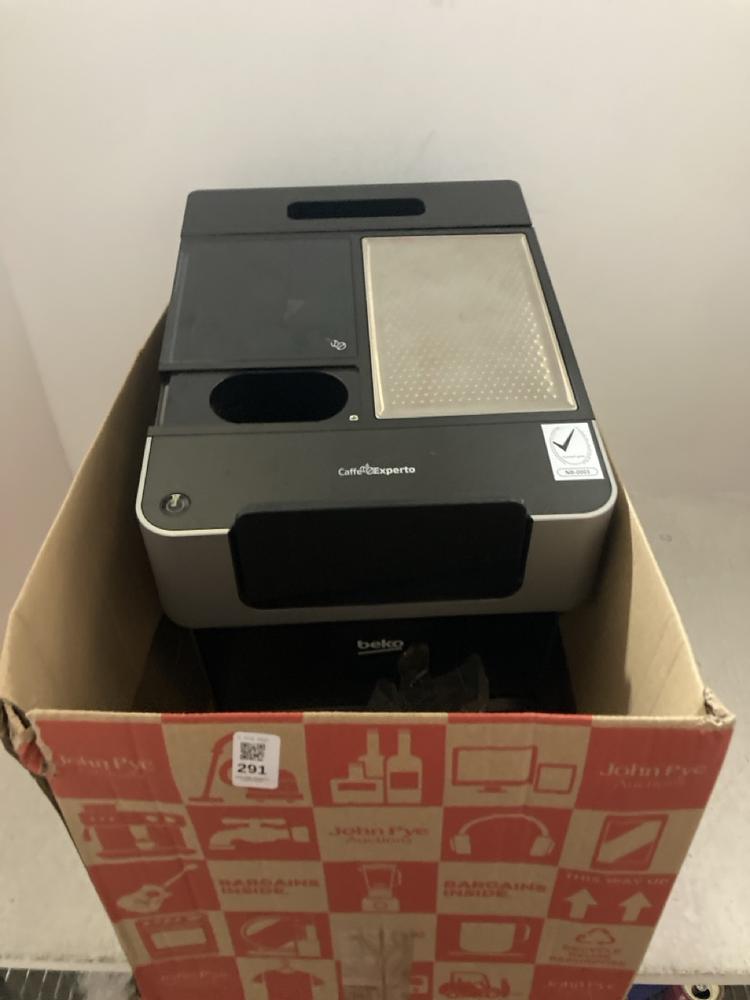 Lot 291  
            Chesterfield SR47 - Parcel Delivery Only 

                
BEKO CAFFEEXPERTO BEAN TO CUP COFFEE MACHINE ORIGINAL RRP £399 - MODEL NO. CEG 73...