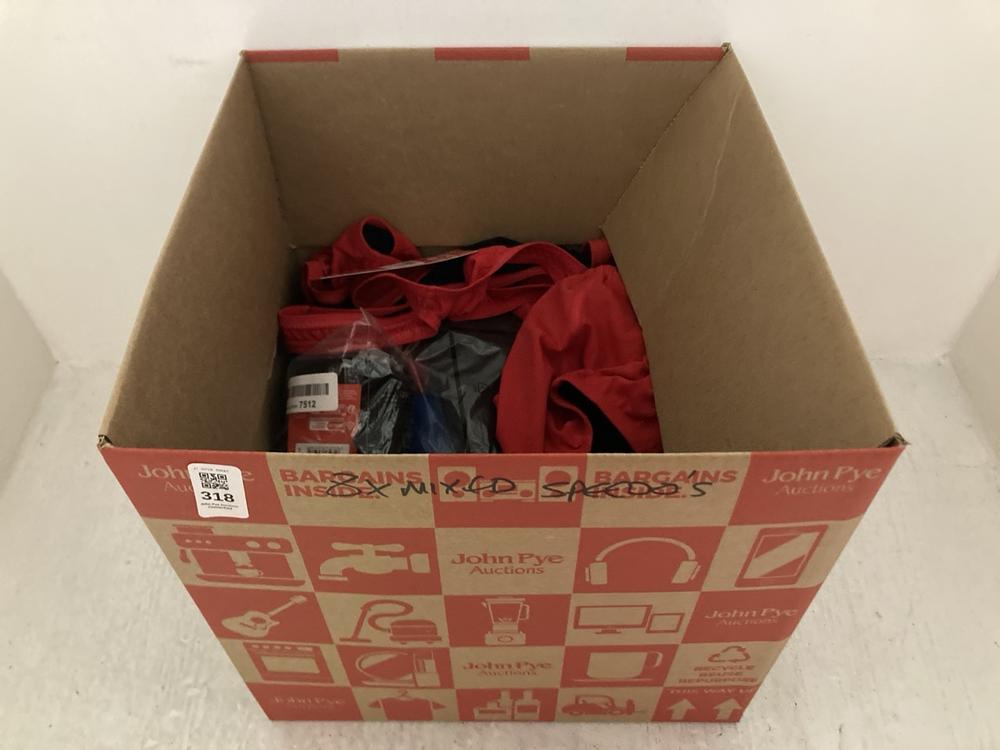 Lot 318  
            Chesterfield SR47 - Parcel Delivery Only 

                
8 X ASSORTED SPEEDOS TO INCLUDE ENDURANCE PLUS MEDALIST SWIMSUIT IN RED SIZE 18/4...