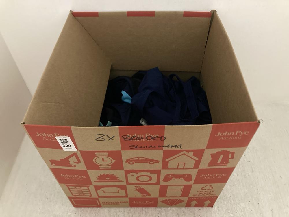 Lot 320  
            Chesterfield SR47 - Parcel Delivery Only 

                
8 X ASSORTED BRANDED SWIMWEAR TO INCLUDE ARENA WOMENS TEAM SWIMSUIT IN NAVY SIZE ...