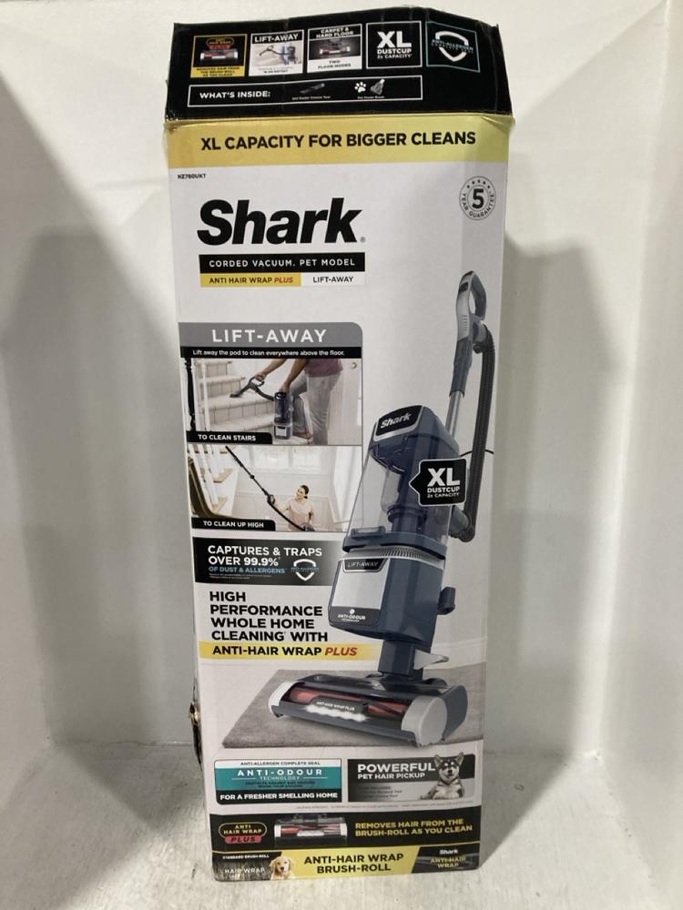 Lot 343  
            Chesterfield SR47 - Parcel Delivery Only 

                
SHARK ANTI HAIR WRAP PLUS UPRIGHT CORDED VACUUM CLEANER ORIGINAL RRP £279 - MODEL...