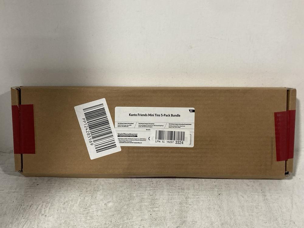 Lot 344  
            Chesterfield SR47 - Parcel Delivery Only 

                
POKEMON KANTO FRIENDS MINI TIN 5 PACK BUNDLE (LOCATION: B1)