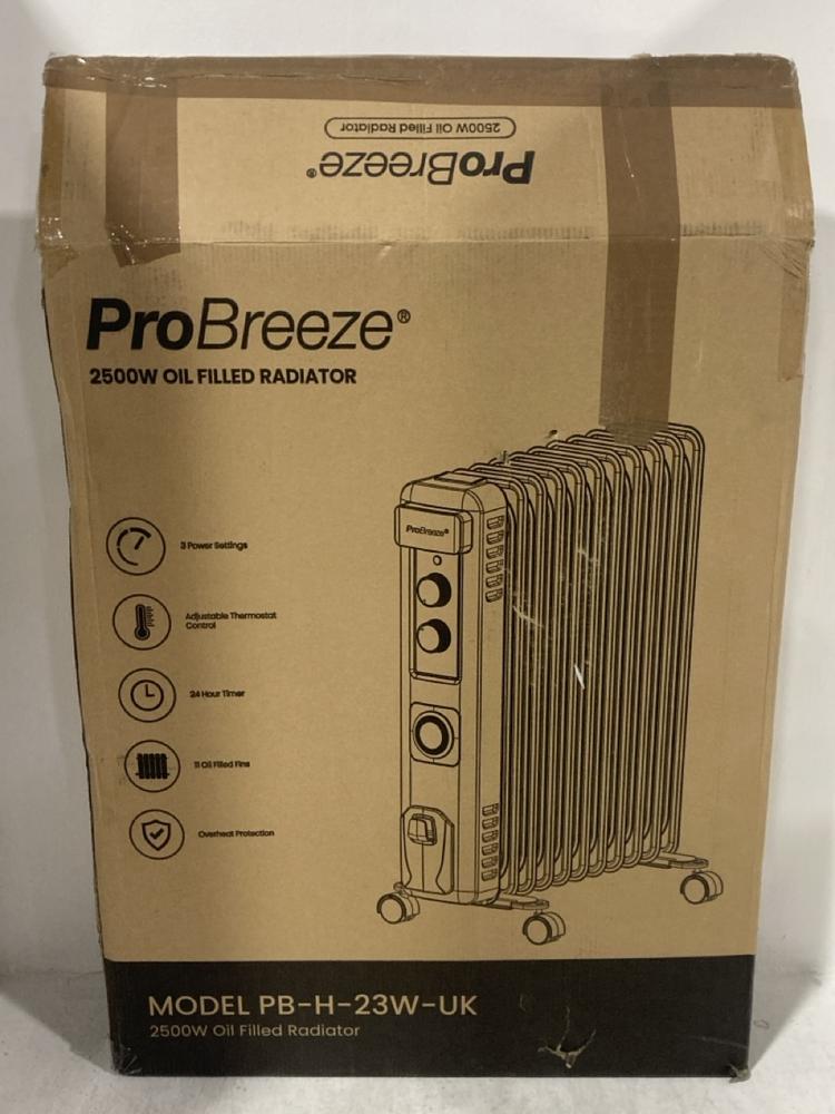 Lot 364  
            Chesterfield SR47 - Parcel Delivery Only 

                
PROBREEZE 2500W OIL FILLED RADIATOR (LOCATION: B1)