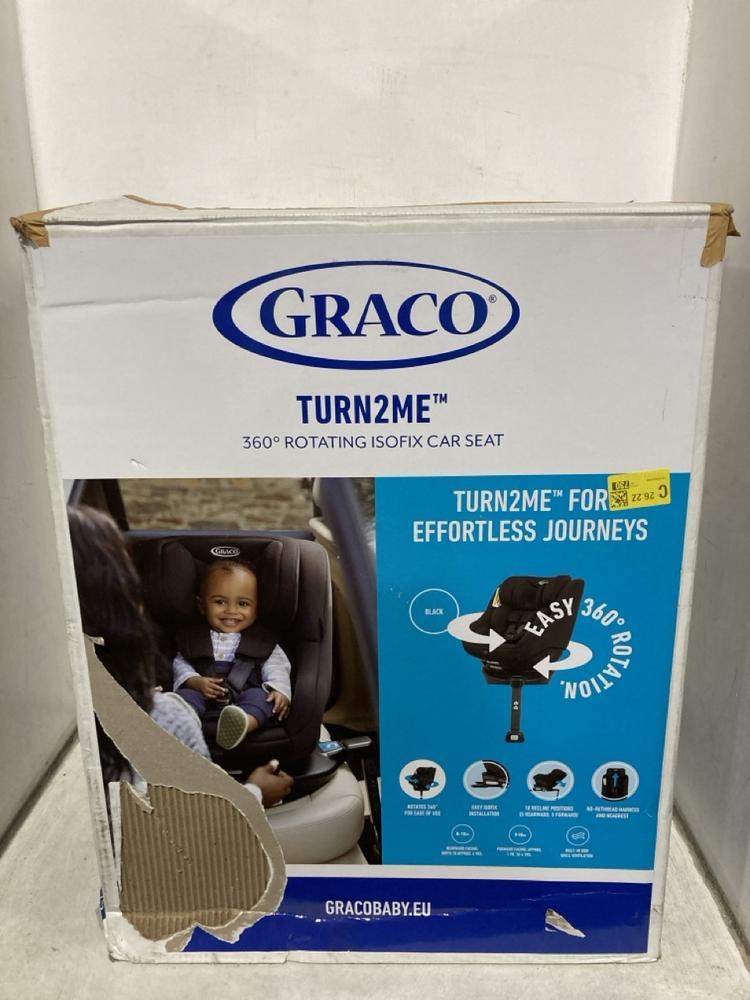 Lot 369  
            Chesterfield SR47 - Parcel Delivery Only 

                
GRACO TURN2ME ROTATING CAR SEAT ORIGINAL RRP £160 (LOCATION: B2)