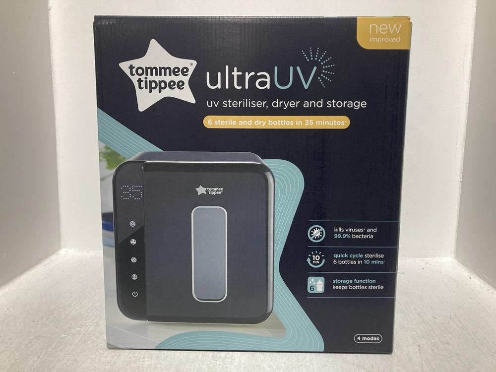 Lot 39  
            Chesterfield SR47 - Parcel Delivery Only 

                
TOMMEE TIPPEE ULTRA UV STERILISER, DRYER AND STORAGE ORIGINAL RRP £149 (LOCATION:...