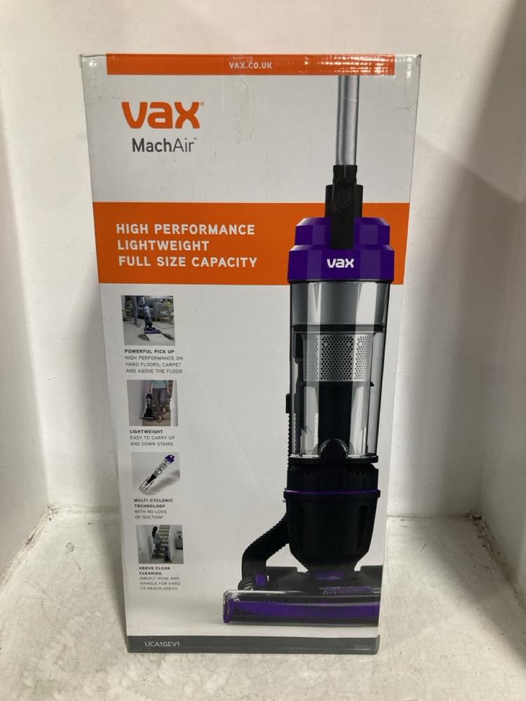 Lot 406  
            Chesterfield SR47 - Parcel Delivery Only 

                
VAX MACH AIR UPRIGHT VACUUM CLEANER (LOCATION: B3)