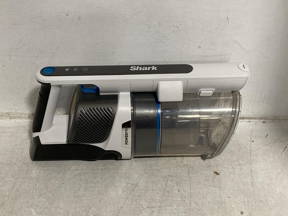 Lot 412  
            Chesterfield SR47 - Parcel Delivery Only 

                
SHARK POWER PRO PET CORDLESS VACUUM CLEANER ORIGINAL RRP £279 - MODEL NO. IZ380UK...