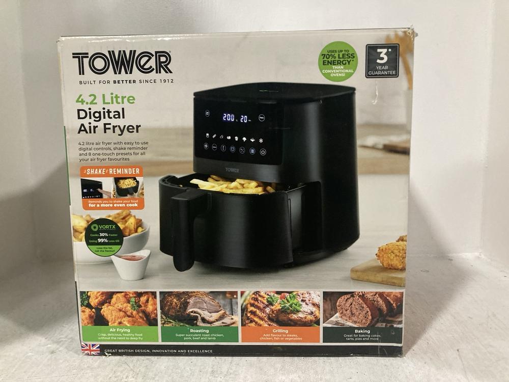 Lot 421  
            Chesterfield SR47 - Parcel Delivery Only 

                
TOWER 4.2L DIGITAL AIR FRYER (LOCATION: B4)