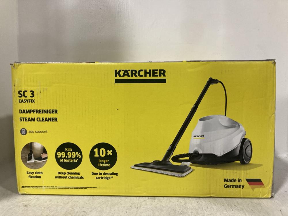 Lot 428  
            Chesterfield SR47 - Parcel Delivery Only 

                
KARCHER SC3 EASYFIX STEAM CLEANER (LOCATION: B4)