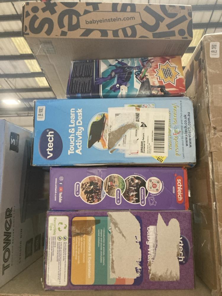 Lot 461  
            Chesterfield SR47 - Parcel Delivery Only 

                
5 X ASSORTED CHILDRENS TOYS TO INCLUDE VTECH TOUCH AND LEARN ACTIVITY DESK (LOCAT...