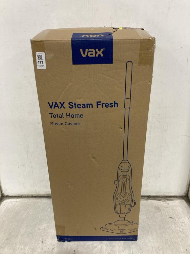 Lot 487  
            Chesterfield SR47 - Parcel Delivery Only 

                
VAX STEAM FRESH TOTAL HOME STEAM CLEANER (LOCATION: B7)