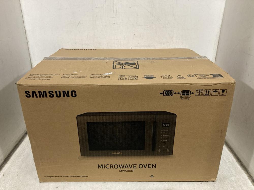 Lot 490  
            Chesterfield SR47 - Parcel Delivery Only 

                
SAMSUNG 23L 800W MICROWAVE OVEN - MODEL NO. MS23T5018AC (LOCATION: B7)