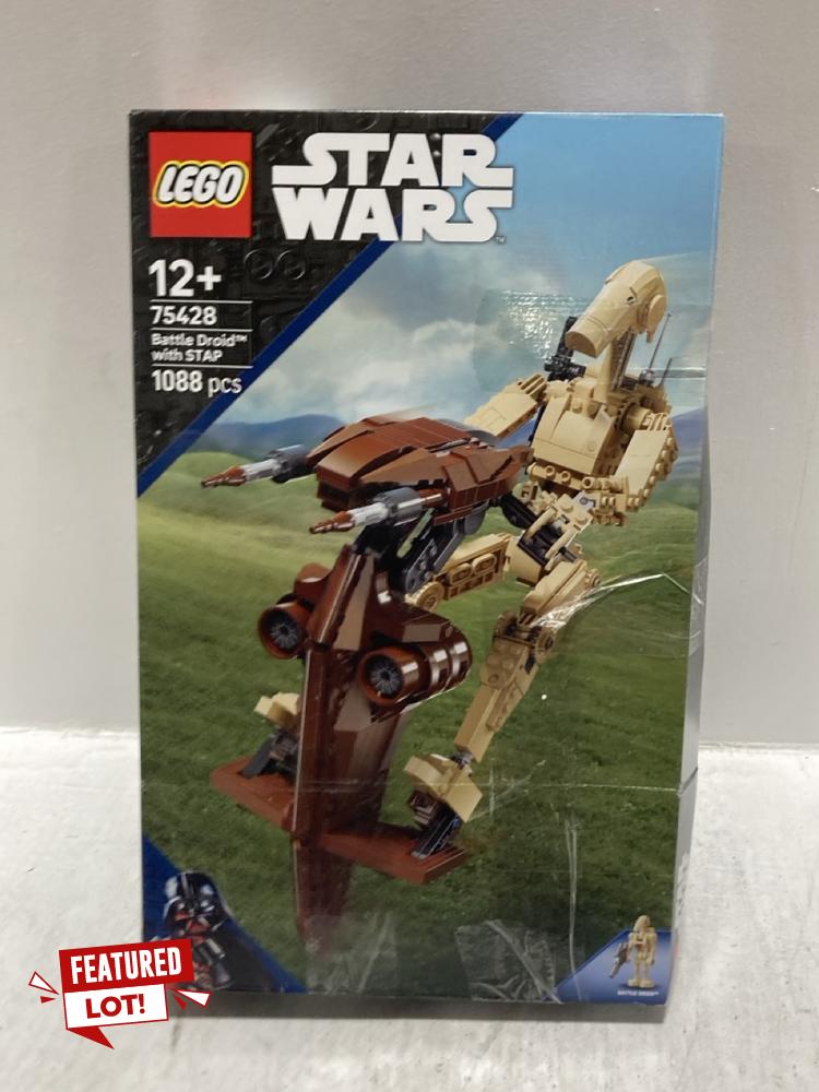 Lot 4  
            Chesterfield SR47 - Parcel Delivery Only 

                
LEGO STAR WARS 75428 BATTLE DROID WITH STAP SPEEDER ORIGINAL RRP £119 (LOCATION: D7)