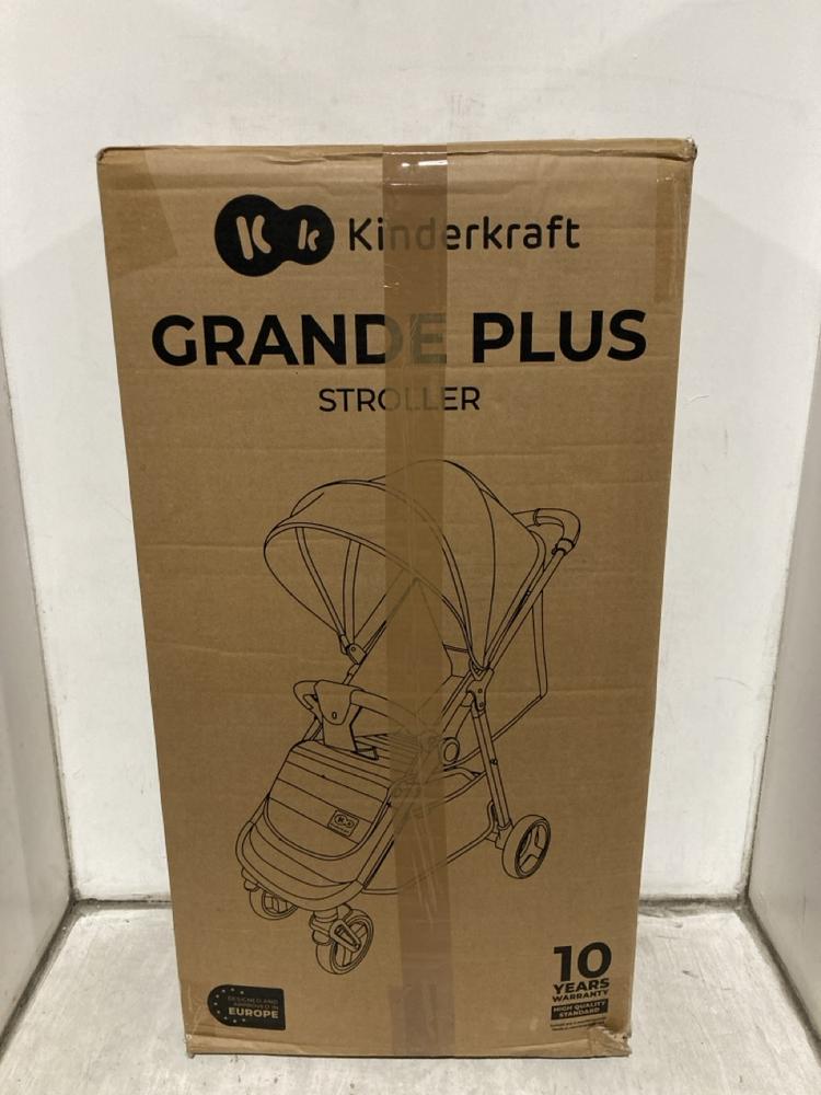Lot 501  
            Chesterfield SR47 - Parcel Delivery Only 

                
KINDERKRAFT GRANDE PLUS STROLLER (LOCATION: B7)