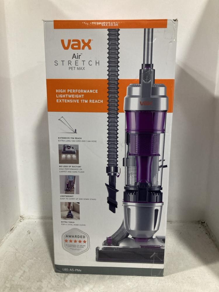 Lot 503  
            Chesterfield SR47 - Parcel Delivery Only 

                
VAX AIR STRETCH PET MAX UPRIGHT VACUUM CLEANER (LOCATION: B8)