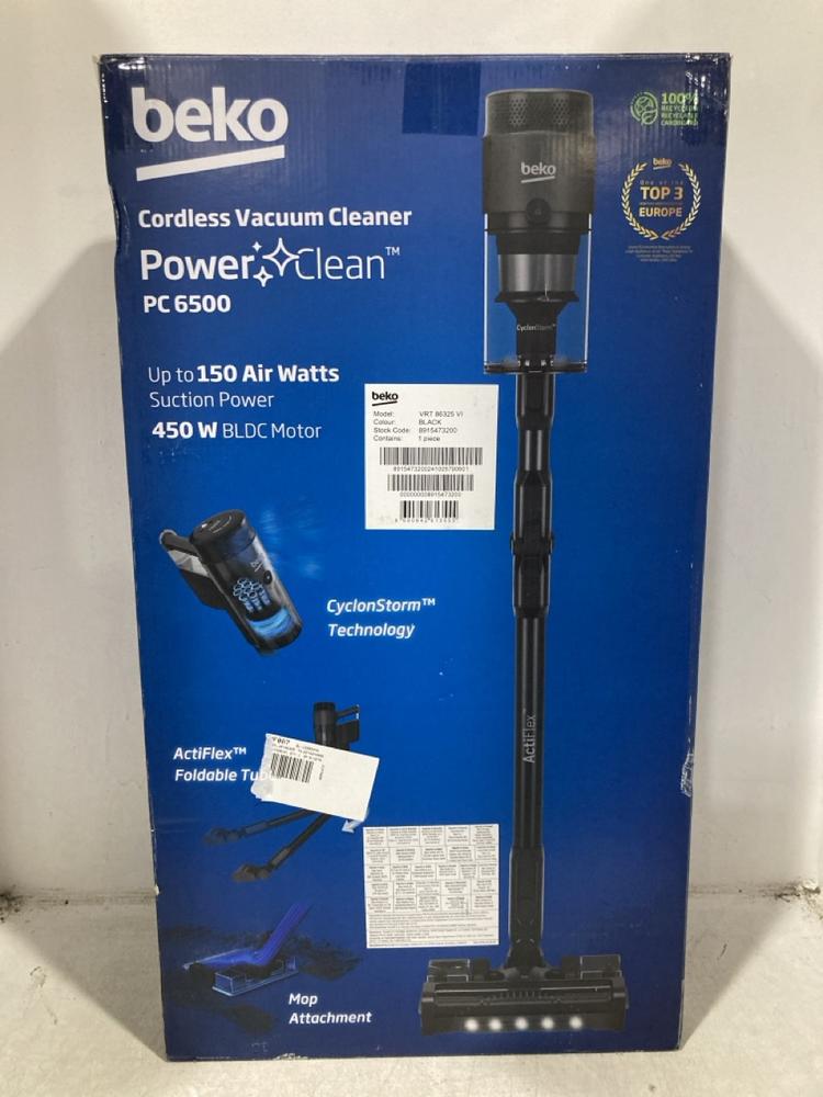 Lot 513  
            Chesterfield SR47 - Parcel Delivery Only 

                
BEKO POWER CLEAN CORDLESS VACUUM CLEANER ORIGINAL RRP £149 - MODEL NO. PC 6500 (L...