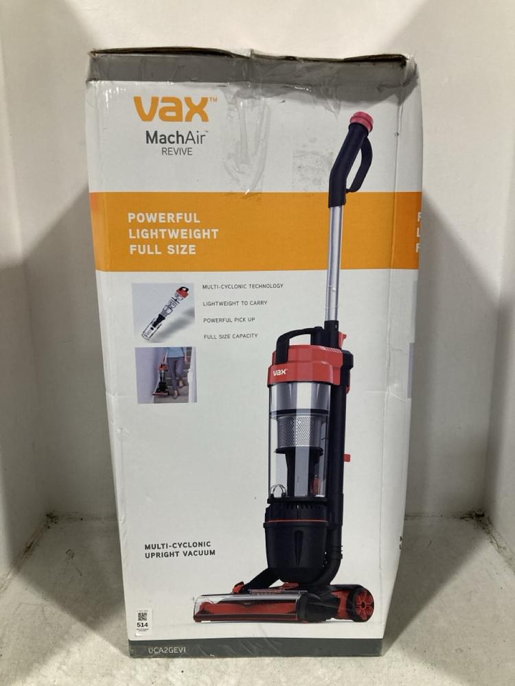 Lot 514  
            Chesterfield SR47 - Parcel Delivery Only 

                
VAX MACH AIR REVIVE UPRIGHT VACUUM CLEANER (LOCATION: B8)