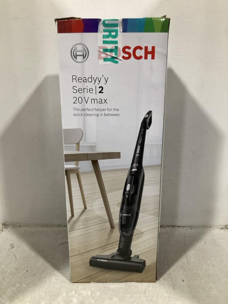 Lot 517  
            Chesterfield SR47 - Parcel Delivery Only 

                
BOSCH READY'Y SERIES 2 2 IN 1 CORDLESS VACUUM CLEANER ORIGINAL RRP £189 (LOCATION...