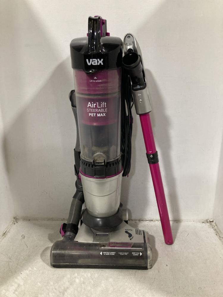 Lot 522  
            Chesterfield SR47 - Parcel Delivery Only 

                
VAX AIR LIFT STEERABLE PET MAX VACUUM CLEANER (LOCATION: B8)