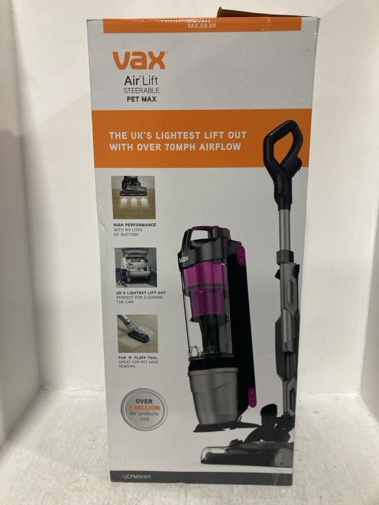 Lot 534  
            Chesterfield SR47 - Parcel Delivery Only 

                
VAX AIR LIFT STEERABLE PET MAX UPRIGHT VACUUM CLEANER (LOCATION: B9)