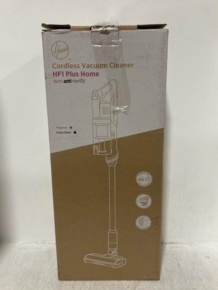 Lot 548  
            Chesterfield SR47 - Parcel Delivery Only 

                
HOOVER HF1 PLUS HOME CORDLESS VACUUM CLEANER ORIGINAL RRP £130 (LOCATION: B9)