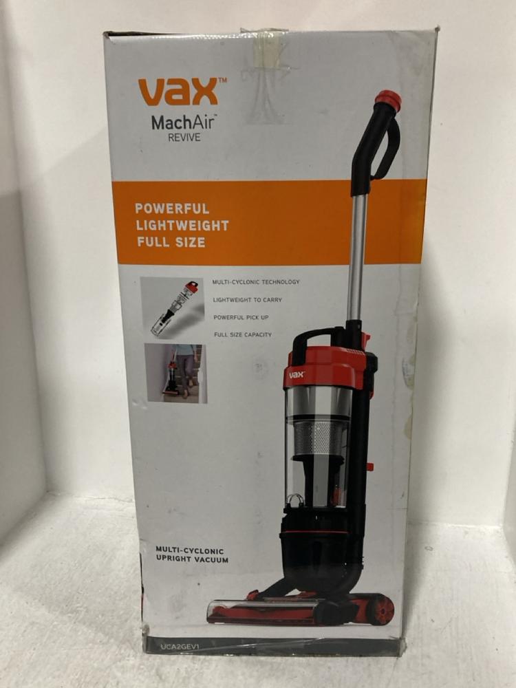 Lot 550  
            Chesterfield SR47 - Parcel Delivery Only 

                
VAX MACH AIR REVIVE UPRIGHT VACUUM CLEANER (LOCATION: B9)