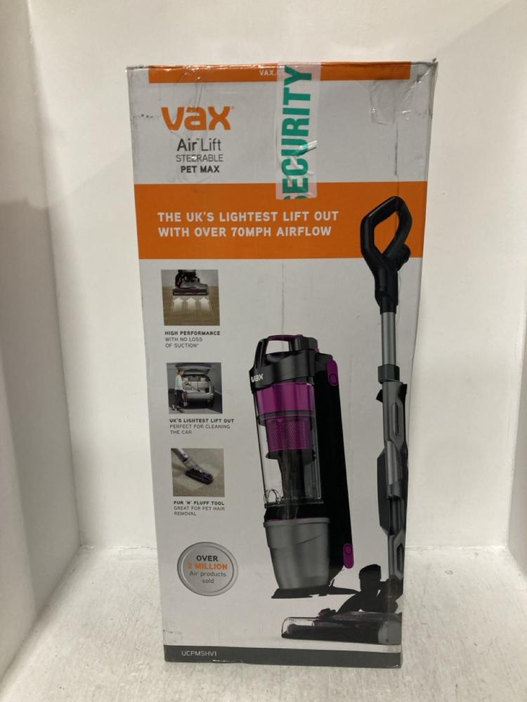 Lot 553  
            Chesterfield SR47 - Parcel Delivery Only 

                
VAX AIR LIFT STEERABLE PET MAX UPRIGHT VACUUM CLEANER (LOCATION: B9)