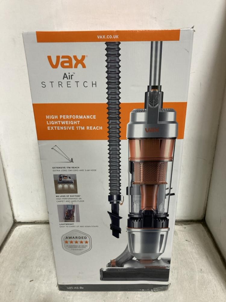 Lot 571  
            Chesterfield SR47 - Parcel Delivery Only 

                
VAX AIR STRETCH UPRIGHT VACUUM CLEANER (LOCATION: B10)