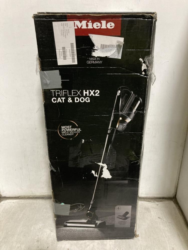 Lot 573  
            Chesterfield SR47 - Parcel Delivery Only 

                
MIELE TRIFLEX HX2 CAT AND DOG CORDLESS VACUUM CLEANER ORIGINAL RRP £699 (LOCATION...
