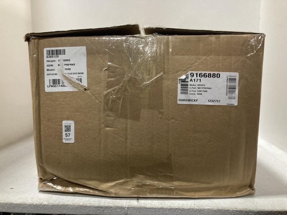 Lot 57  
            Chesterfield SR47 - Parcel Delivery Only 

                
KRUPS ARABICA DIGITAL AUTOMATIC BEAN TO CUP COFFEE MACHINE ORIGINAL RRP £350. (LO...