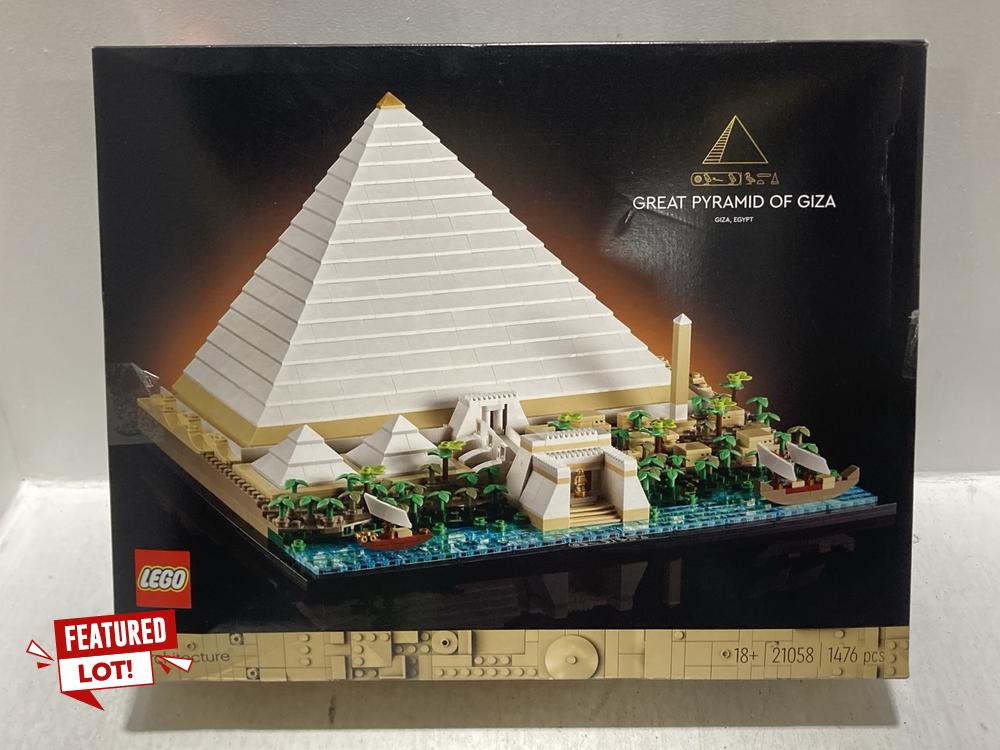 Lot 5  
            Chesterfield SR47 - Parcel Delivery Only 

                
LEGO ARCHITECTURE 21058 GREAT PYRAMID OF GIZA ORIGINAL RRP £119 (LOCATION: D7)