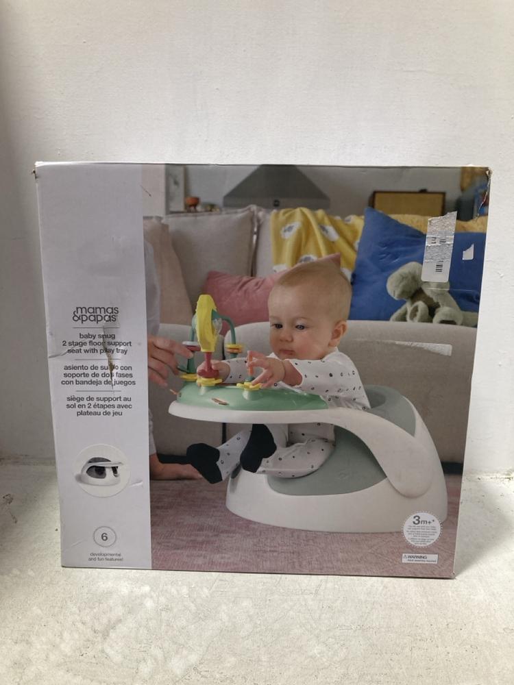 Lot 618  
            Chesterfield SR47 - Parcel Delivery Only 

                
MAMAS AND PAPAS BABY SNUG SEAT WITH PLAY TRAY (LOCATION: C2)