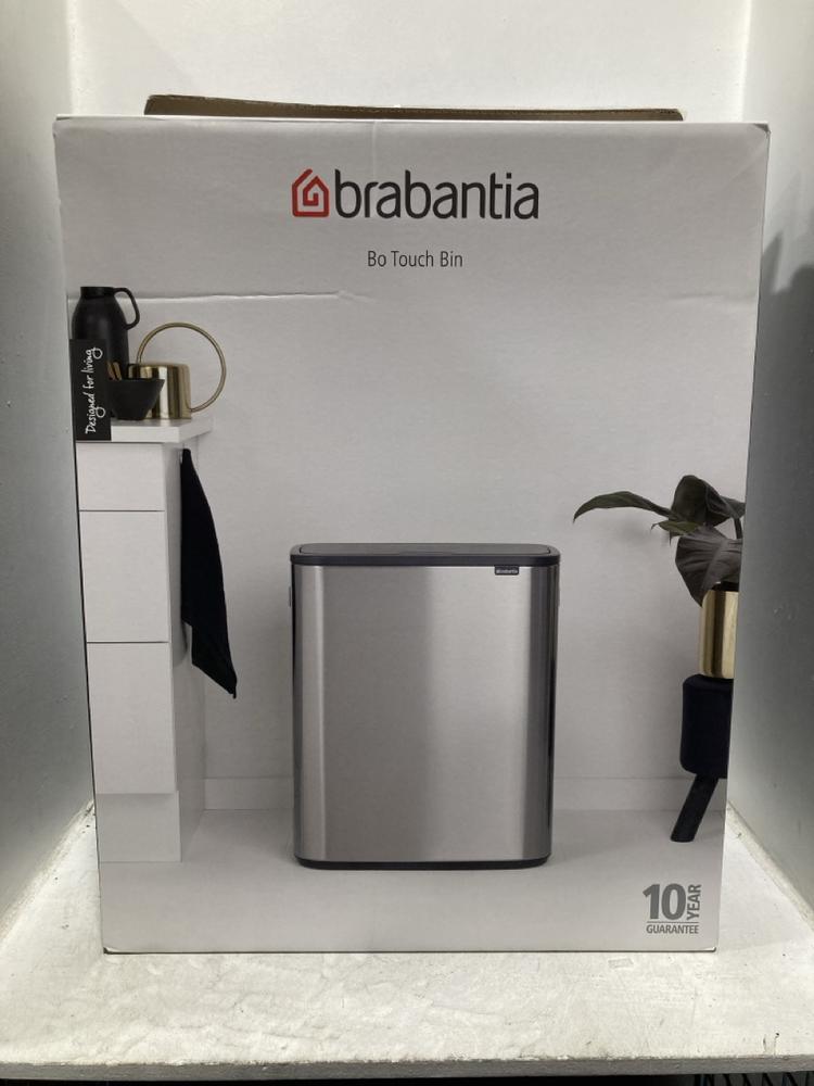 Lot 621  
            Chesterfield SR47 - Parcel Delivery Only 

                
BRABANTIA 60L BO TOUCH BIN ORIGINAL RRP £196 (LOCATION: C2)