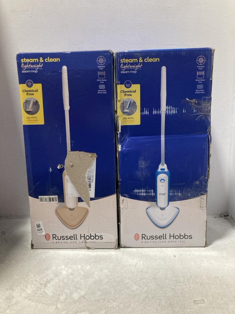 Lot 628  
            Chesterfield SR47 - Parcel Delivery Only 

                
2 X RUSSELL HOBBS STEAM AND CLEAN LIGHTWEIGHT STEAM MOP (LOCATION: C2)