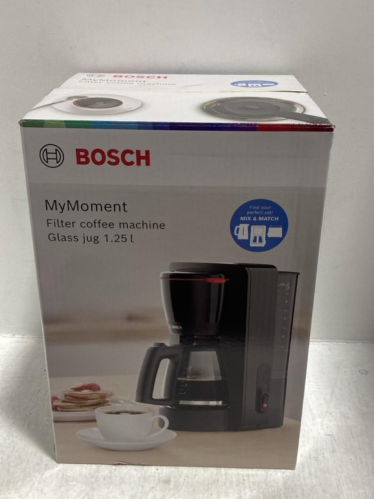 Lot 645  
            Chesterfield SR47 - Parcel Delivery Only 

                
BOSCH MYMOMENT FILTER COFFEE MACHINE (LOCATION: C3)