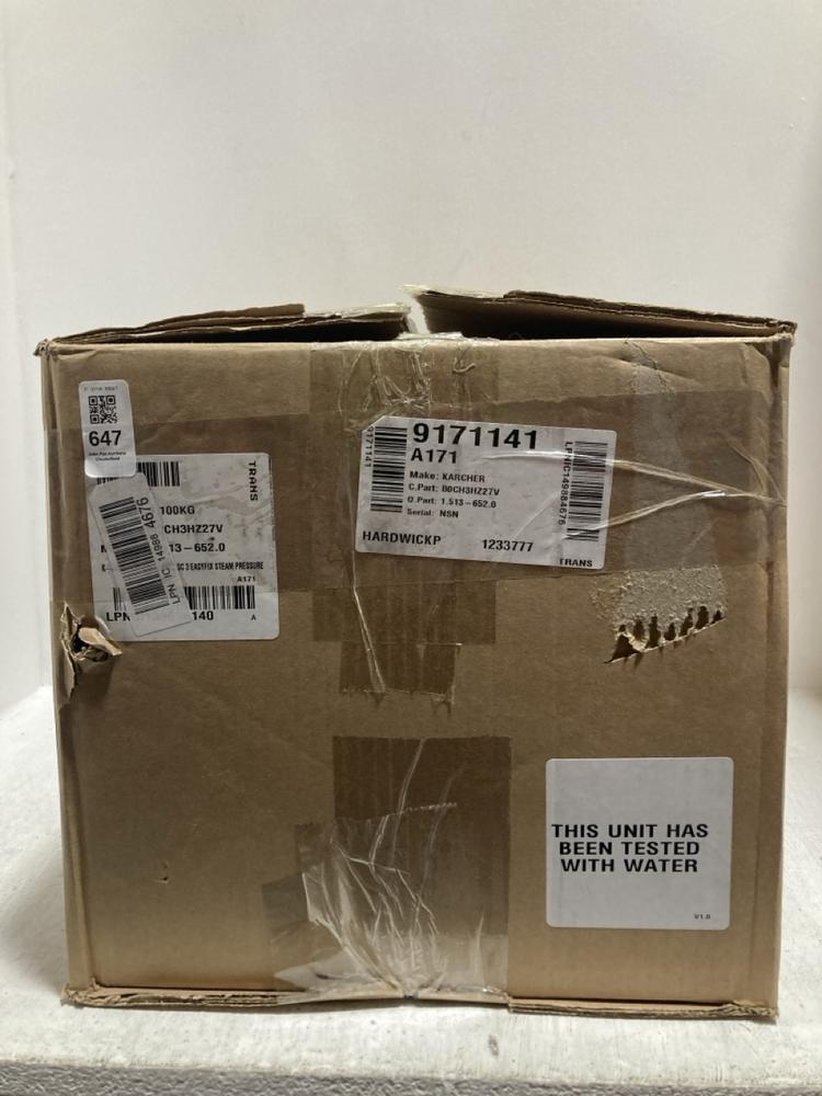 Lot 647  
            Chesterfield SR47 - Parcel Delivery Only 

                
KARCHER SC3 EASYFIX STEAM CLEANER ORIGINAL RRP £199 (LOCATION: C3)