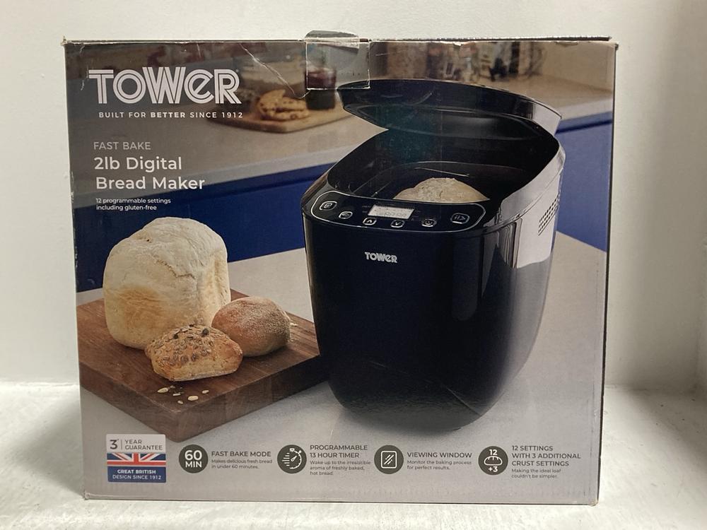Lot 655  
            Chesterfield SR47 - Parcel Delivery Only 

                
TOWER 2LB DIGITAL BREAD MAKER (LOCATION: C3)