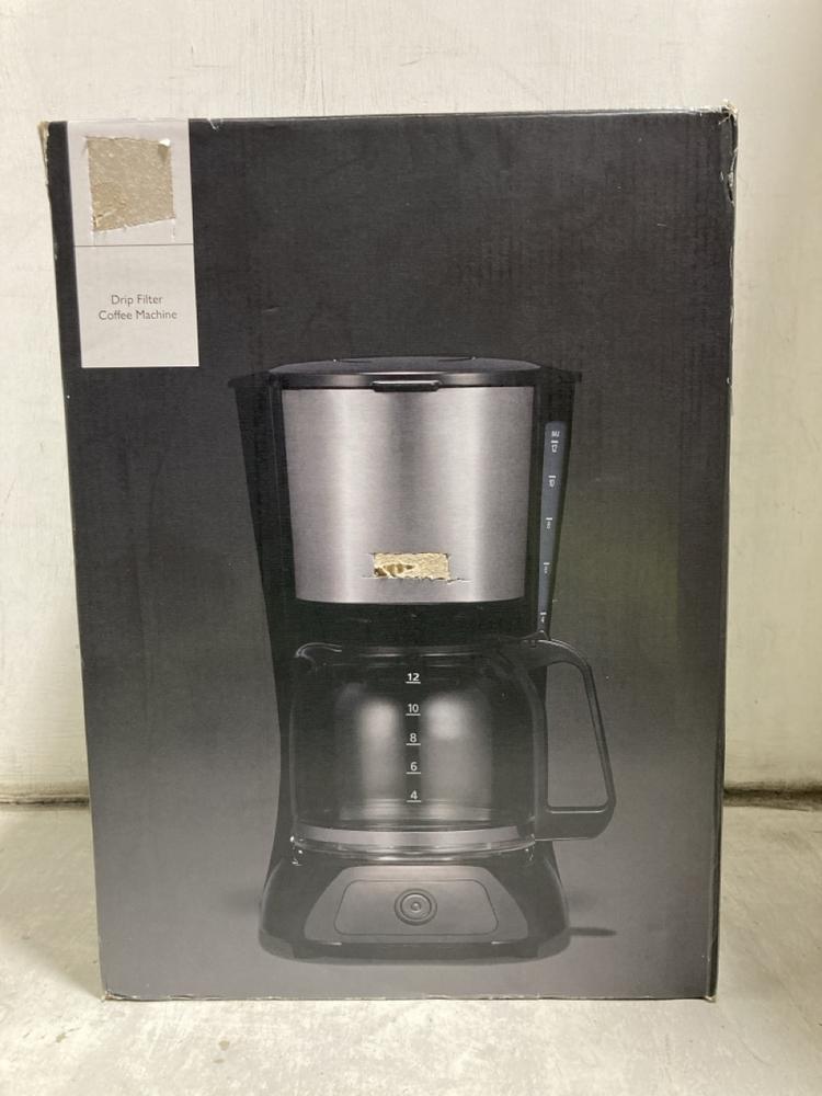 Lot 738  
            Chesterfield SR47 - Parcel Delivery Only 

                
JOHN LEWIS DRIP FILTER COFFEE MACHINE - 85504204 (LOCATION: C6)