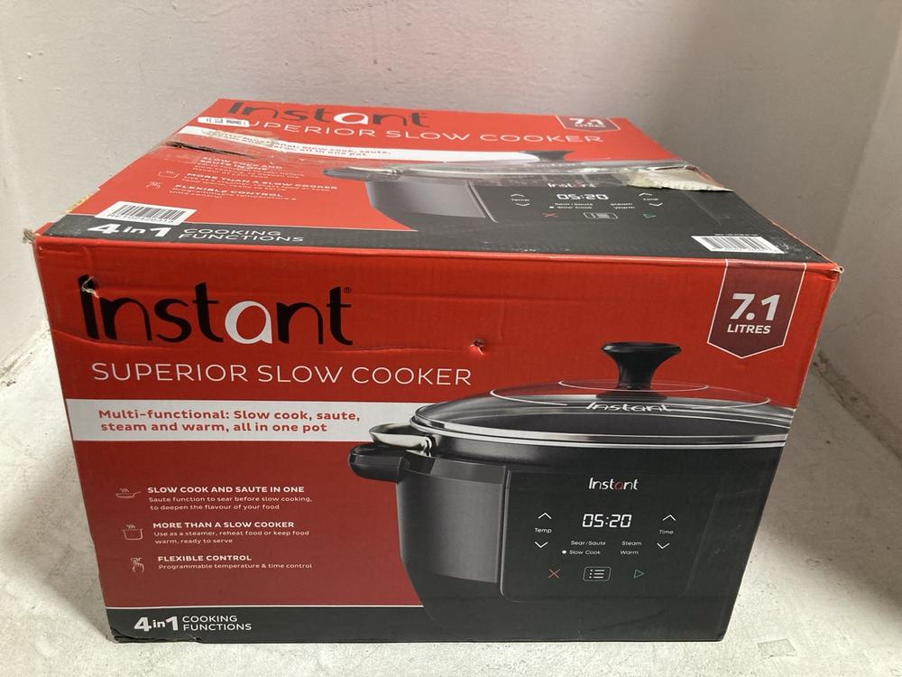 Lot 770  
            Chesterfield SR47 - Parcel Delivery Only 

                
INSTANT 7.1L SUPERIOR SLOW COOKER - 02426313 (LOCATION: C8)