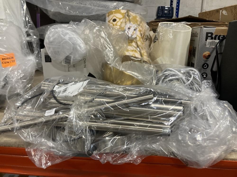 Lot 783  
            Chesterfield SR47 - Parcel Delivery Only 

                
7 X ASSORTED JOHN LEWIS LIGHTING ITEMS TO INCLUDE BALDWIN WALL LIGHT - 12000122 (...