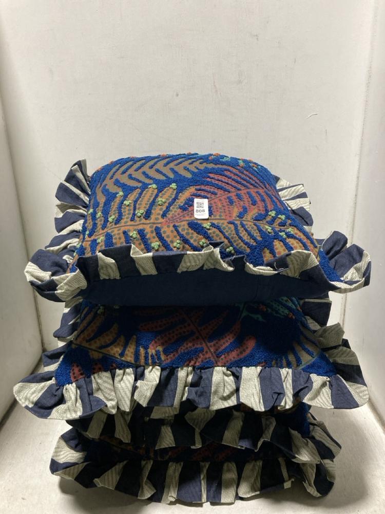 Lot 808  
            Chesterfield SR47 - Parcel Delivery Only 

                
5 X JOHN LEWIS 45X45CM FRILL CUSHION IN BLUE (LOCATION: C10)