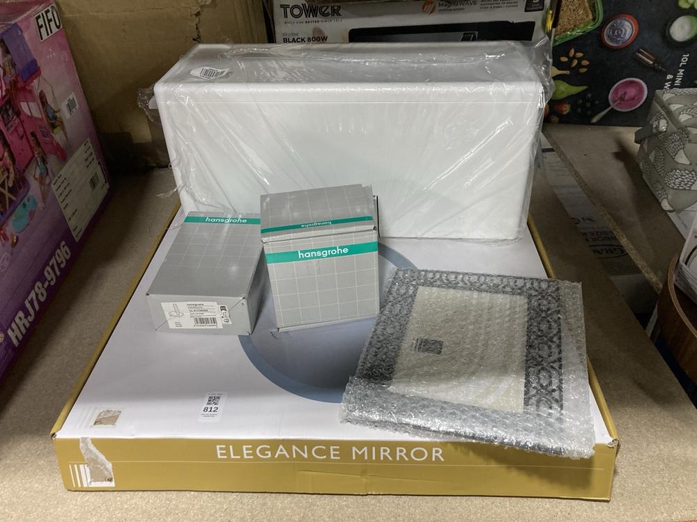 Lot 812  
            Chesterfield SR47 - Parcel Delivery Only 

                
5 X ASSORTED HOUSEHOLD ITEMS TO INCLUDE ELEGANCE MIRROR - 4669946 (LOCATION: C10)